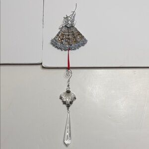 Elegant Silver and Gold Holiday Ornament